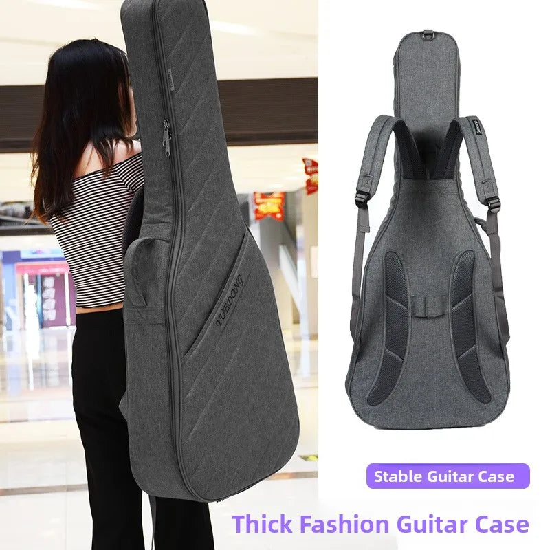 Yuedong Premium Guitar Bag em Couro PU Reforçado com Alças Duplas – Compatível até 41”
