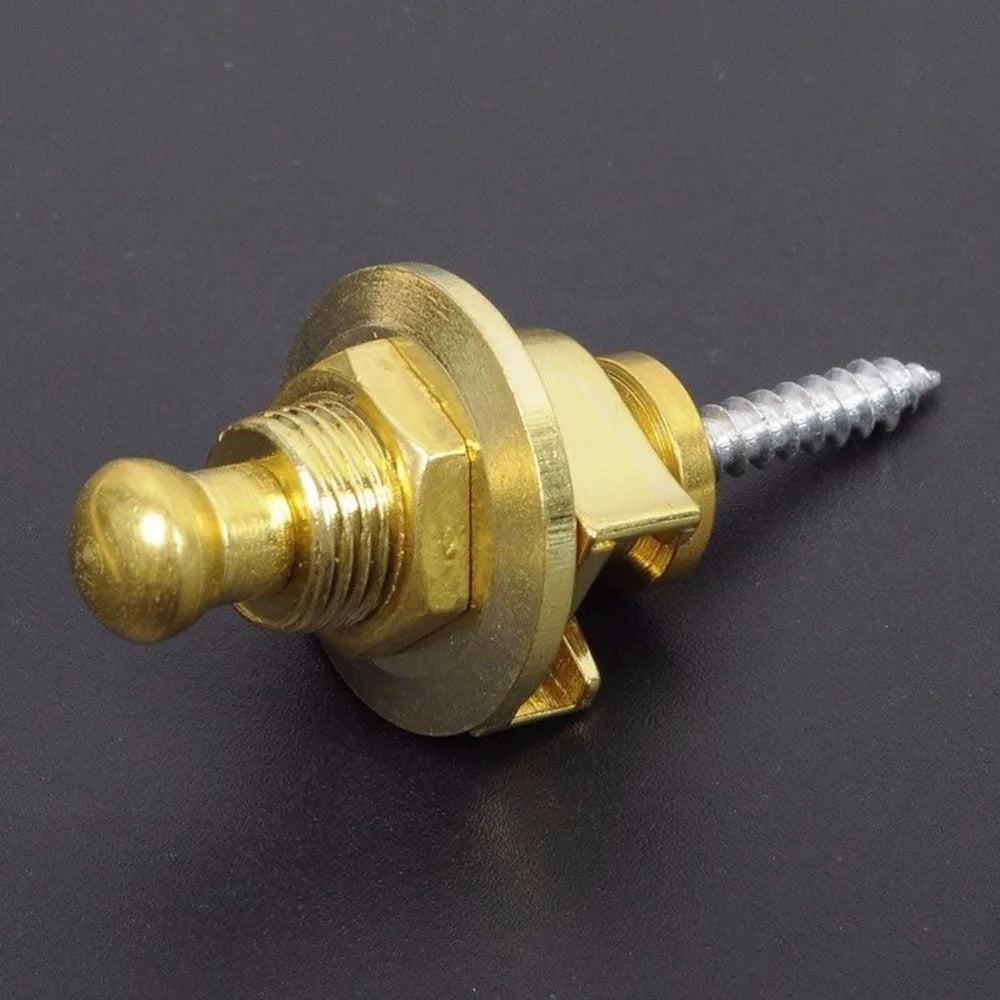StrapLock Pro – Trava de Correia Antiderrapante para Guitarra (Cobre, Dourado, Prata ou Preto)