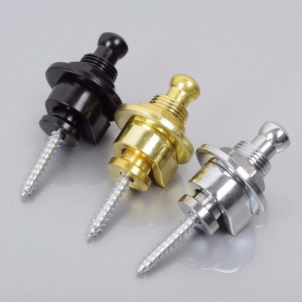 StrapLock Pro – Trava de Correia Antiderrapante para Guitarra (Cobre, Dourado, Prata ou Preto)