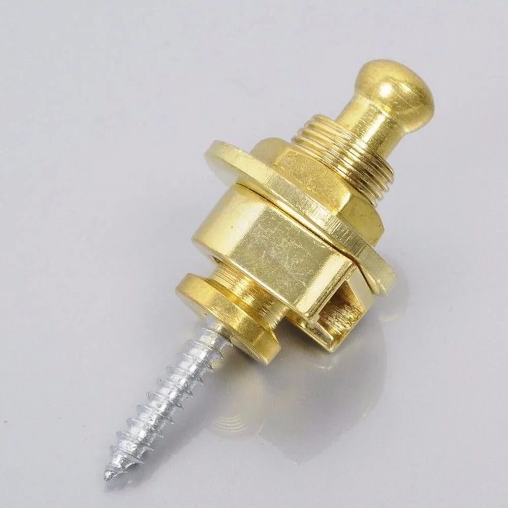 StrapLock Pro – Trava de Correia Antiderrapante para Guitarra (Cobre, Dourado, Prata ou Preto)