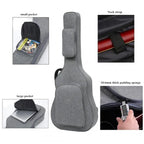 10mm/10.6mm/12mm Thick Padding Waterproof Oxford Cloth Acoustic Guitar Gig Bag for 40 41 Inch Acoustic Guitar with Neck Strap