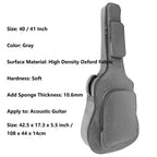 10mm/10.6mm/12mm Thick Padding Waterproof Oxford Cloth Acoustic Guitar Gig Bag for 40 41 Inch Acoustic Guitar with Neck Strap