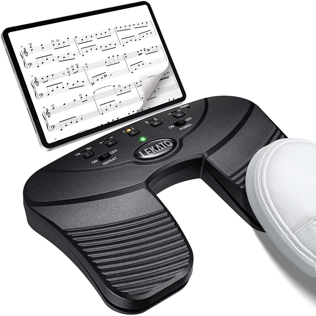 LEKATO Bluetooth Page Turner Pedal – Controlador para Música e Teleprompting