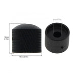 Knob BlackSilver – Botão de Volume em Metal para Guitarra e Baixo