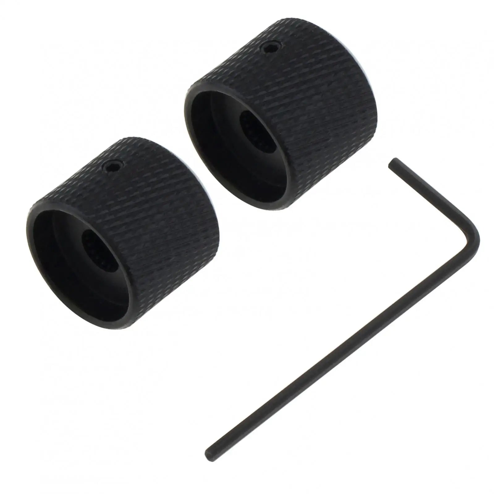 Knob BlackSilver – Botão de Volume em Metal para Guitarra e Baixo