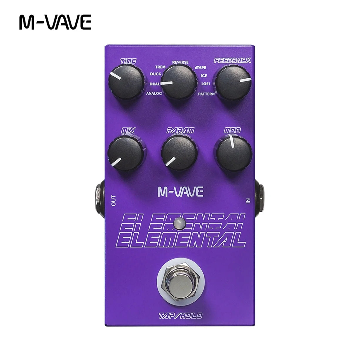 M-VAVE Elemental Delay – Pedal Digital de Efeitos com 9 Modos