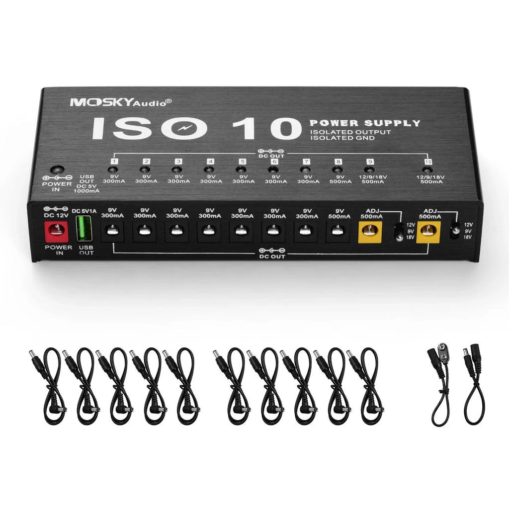 Moskyaudio PowerHub – Fonte de Alimentação Portátil para Pedalboard
