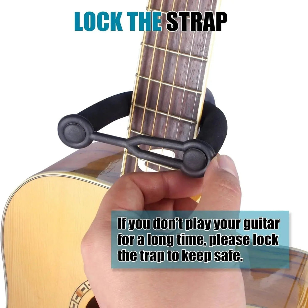 Vertical Guitar Stand – Suporte Dobrável e Ajustável para Guitarra, Baixo e Ukulele