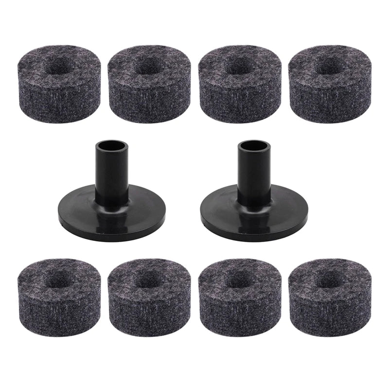 Kit Feltros e Buchas para Pratos de Bateria – Cymbal Felt Washer + Sleeves