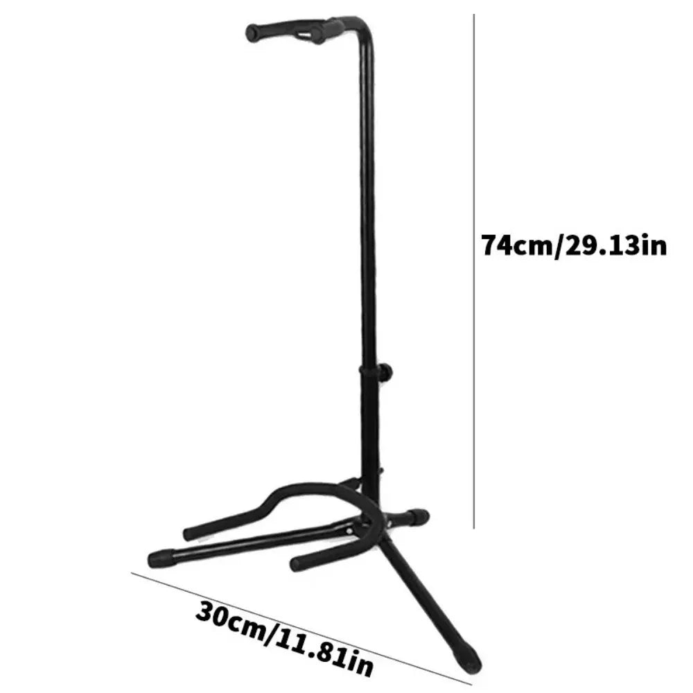 Vertical Guitar Stand – Suporte Dobrável e Ajustável para Guitarra, Baixo e Ukulele
