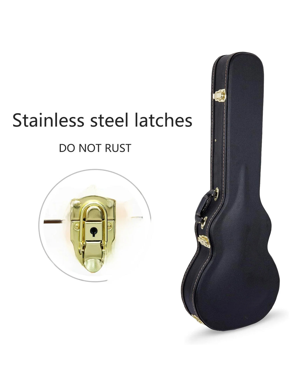 LORPAE LP-Type Electric Guitar Case com Interior Escuro