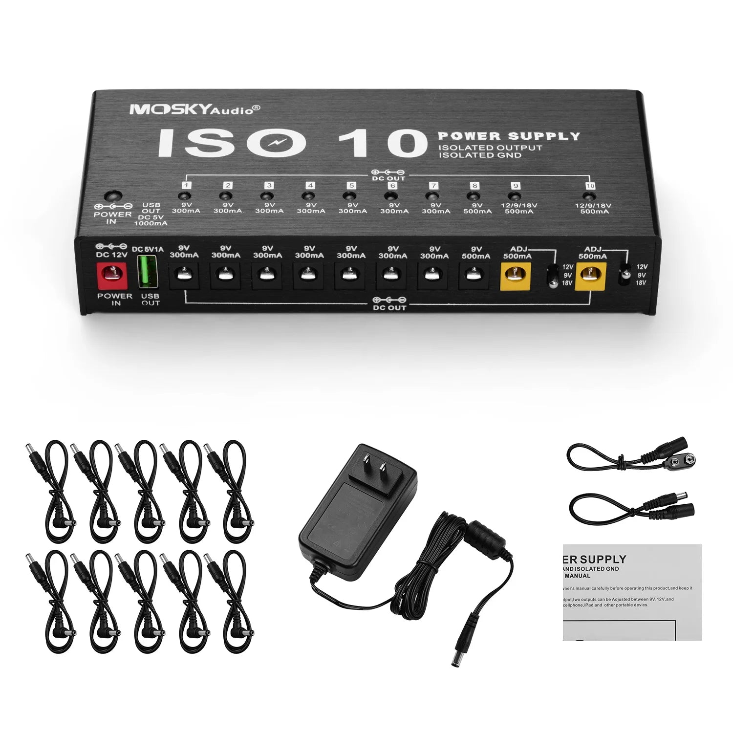 Moskyaudio PowerHub – Fonte de Alimentação Portátil para Pedalboard