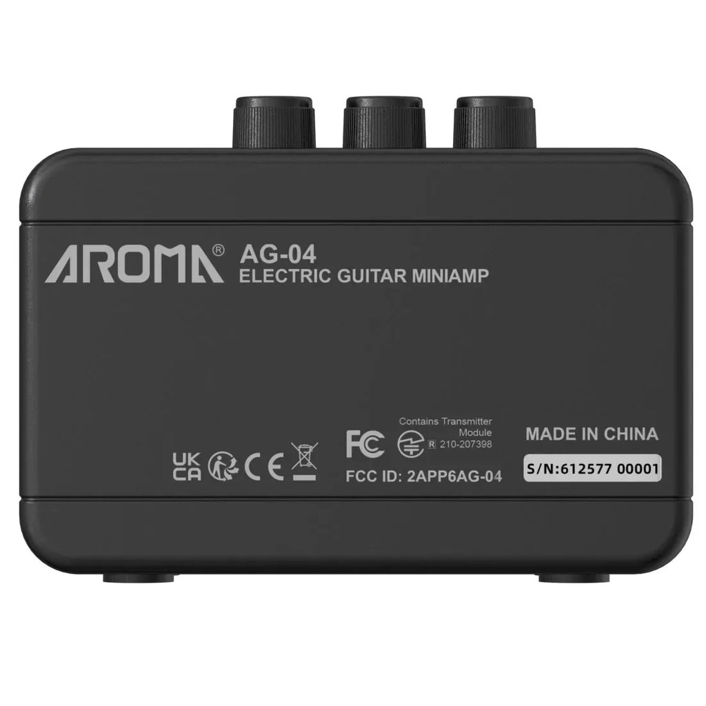 Aroma AG-04 – Mini Amplificador Portátil 5W com Bluetooth para Guitarra Elétrica