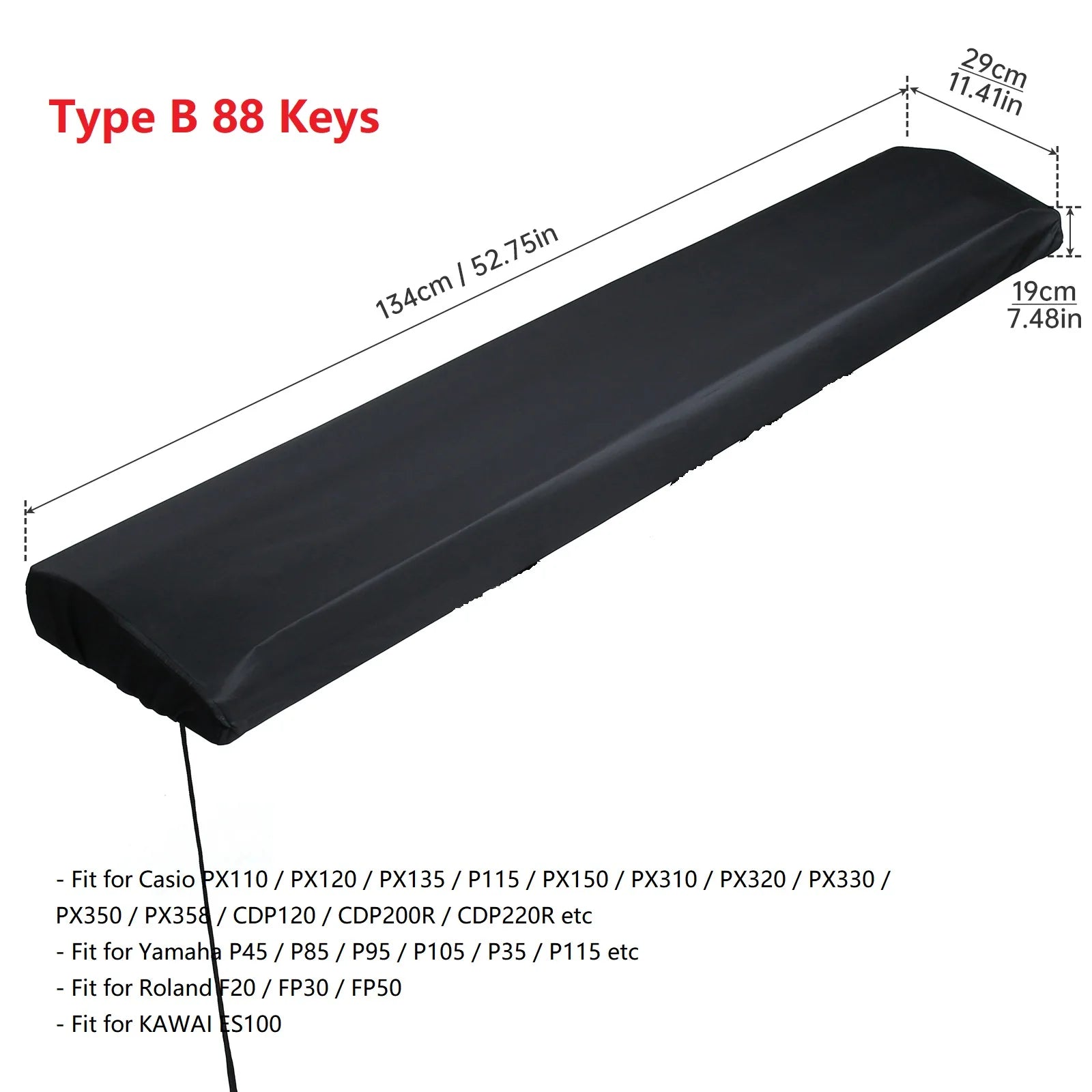 Capa Protetora para Teclado Eletrônico (61, 76 e 88 Teclas)
