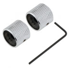 Knob BlackSilver – Botão de Volume em Metal para Guitarra e Baixo
