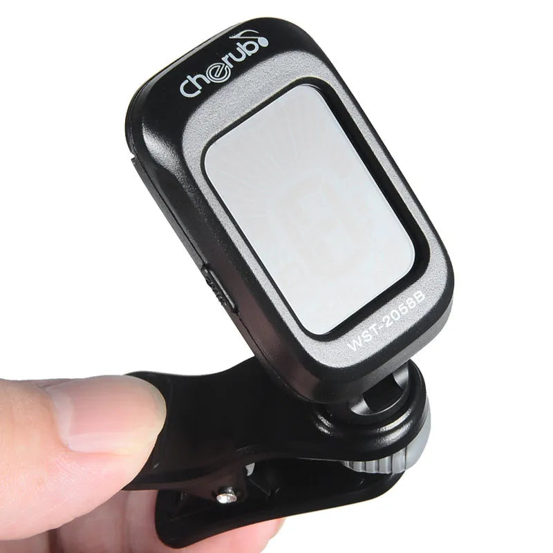 Cherub WST-2058B – Afinador Clip-On Cromático para Guitarra, Baixo, Violino e Ukulele