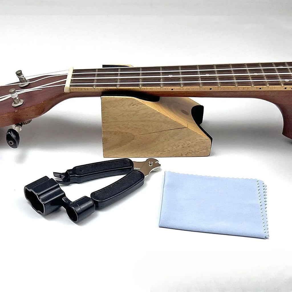 Guitar Neck Rest – Suporte de Pescoço em Madeira com Kit de Ferramentas para Guitarra, Baixo e Violão