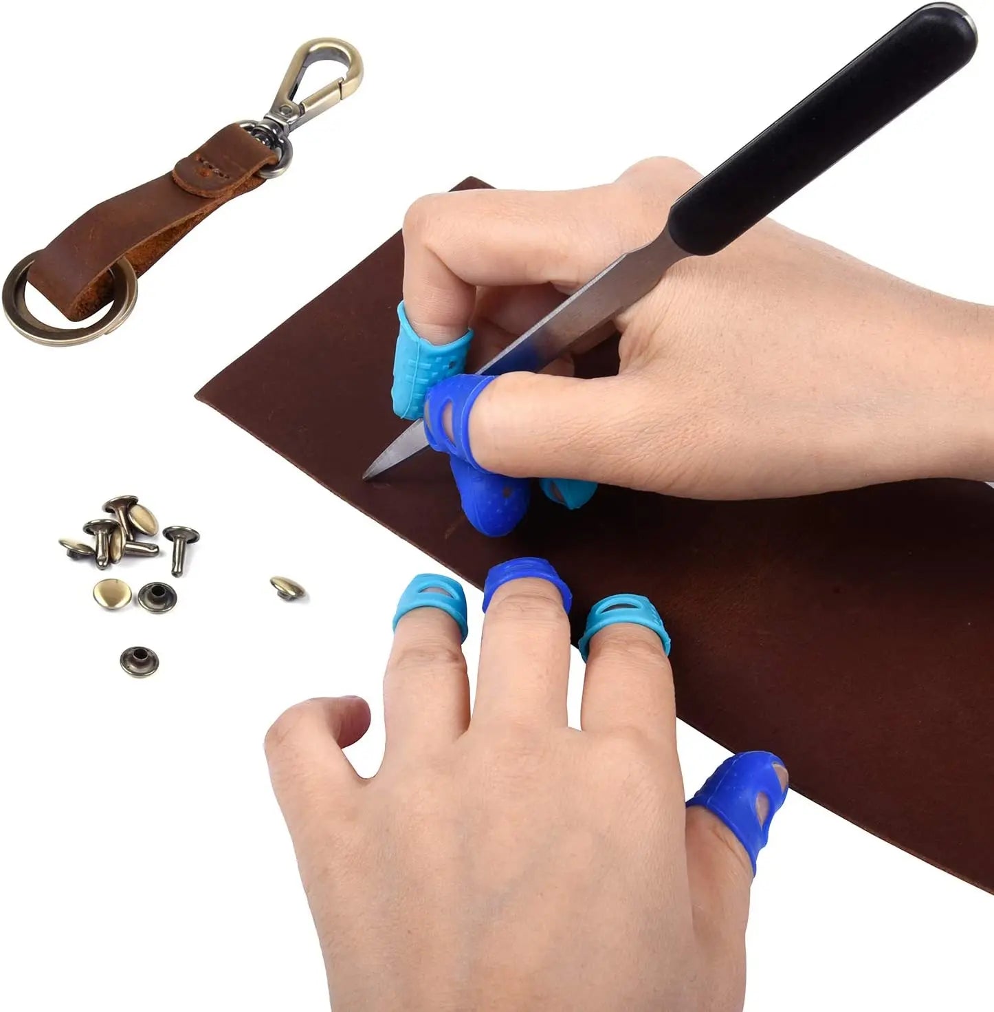 Protetores de Dedo em Silicone – Kit 16 Peças para Violão, Costura e Uso Geral