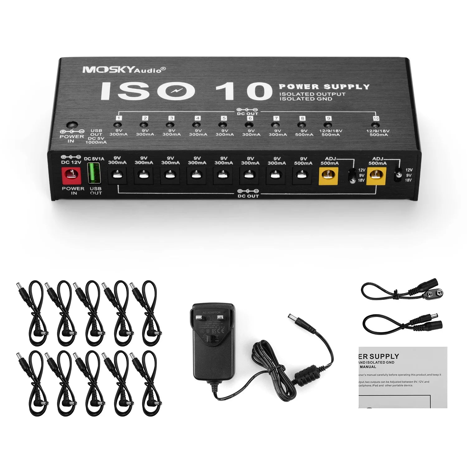 Moskyaudio PowerHub – Fonte de Alimentação Portátil para Pedalboard