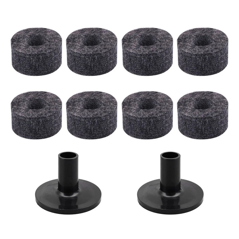 Kit Feltros e Buchas para Pratos de Bateria – Cymbal Felt Washer + Sleeves